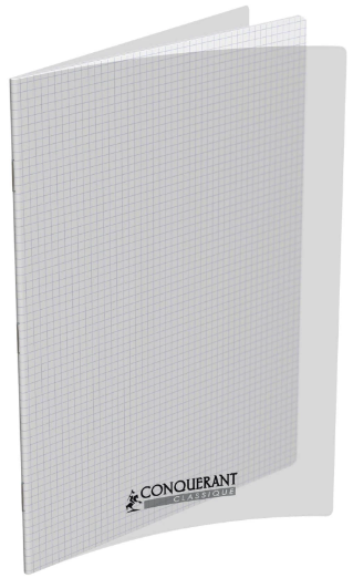 CAHIER PIQUE COUVERTURE POLYPRO  24X32 96P Q5X5 TRANSPARENT