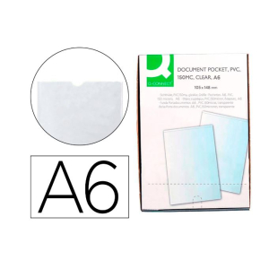 PAQUET 25 ETUIS PVC TRANSPARENT15/100e A6