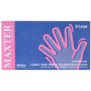 100 GANTS NITRILE BLEU NON POUDRES XL